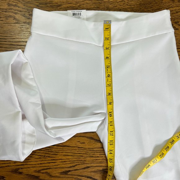 INC International Concepts Size 6 Skinny Leg Flare Ankle Mid Rise White Pants - Picture 6 of 15